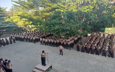 Peringati Hari Pramuka ke-63, MTsN 2 Nganjuk Adakan Apel